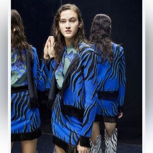 NWT Roberto Cavalli Just Cavalli Animal Print Zebra Cardigan